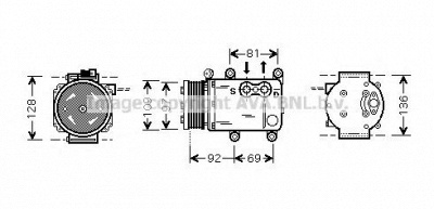 AVA QUALITY COOLING fdk419 -  Компрессор, кондиционер